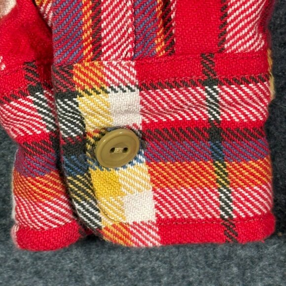 Wallace and Barnes Mens Cotton Twill Workshirt Flannel‎ Mens Sz XS Red Plaid Lux - Picture 6 of 13